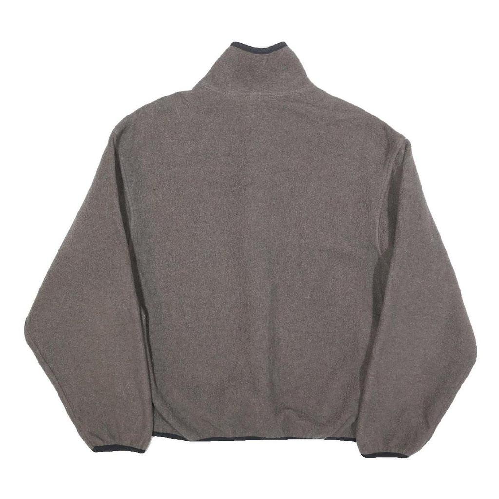 WOOLRICH Mens Grey Plain Jumper 1/4 Zip Polyester M Casual Comfortable Outerwear