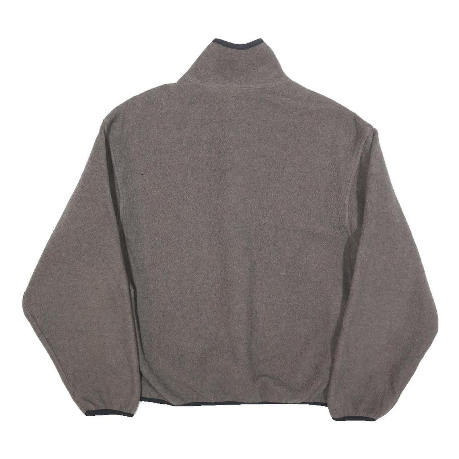 WOOLRICH Mens Grey Plain Jumper 1/4 Zip Polyester M Casual Comfortable Outerwear