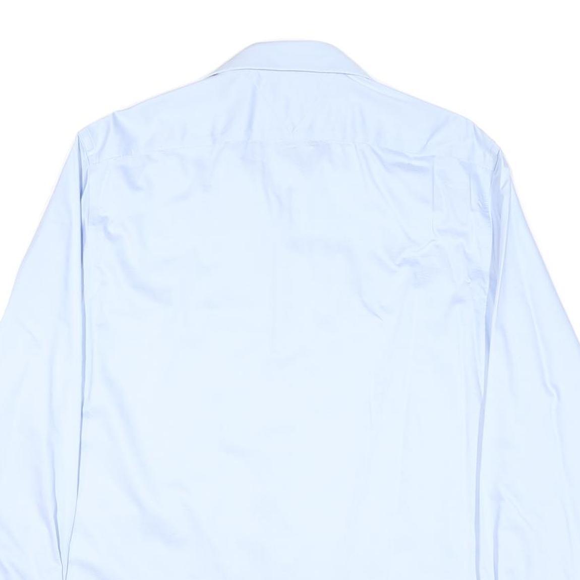 TOMMY HILFIGER Mens Blue Formal Shirt L Cotton Blend Long Sleeve Button Collar