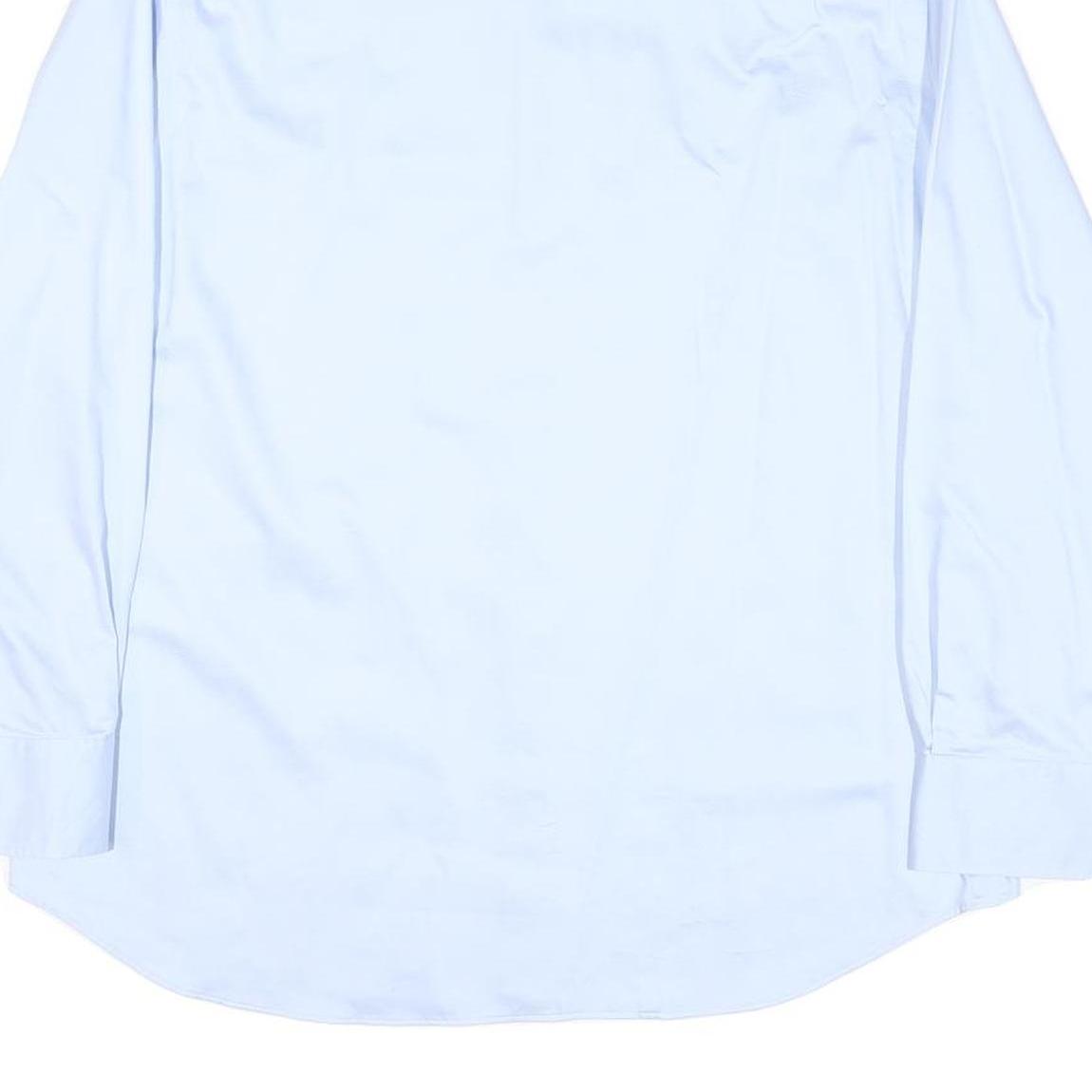 TOMMY HILFIGER Mens Blue Formal Shirt L Cotton Blend Long Sleeve Button Collar