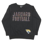 NFL Mens Black Jaguars Football Crew Neck M Cotton Blend Sweatshirt