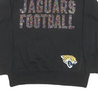 NFL Mens Black Jaguars Football Crew Neck M Cotton Blend Sweatshirt