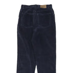 LAUREN RALPH LAUREN Womens Cotton Blend Navy Slim Straight Trousers W26 L29