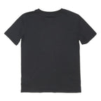CHAMPION Boys Black Cotton Blend Classic T-Shirt 8Y Short Sleeve Crew Neck Logo