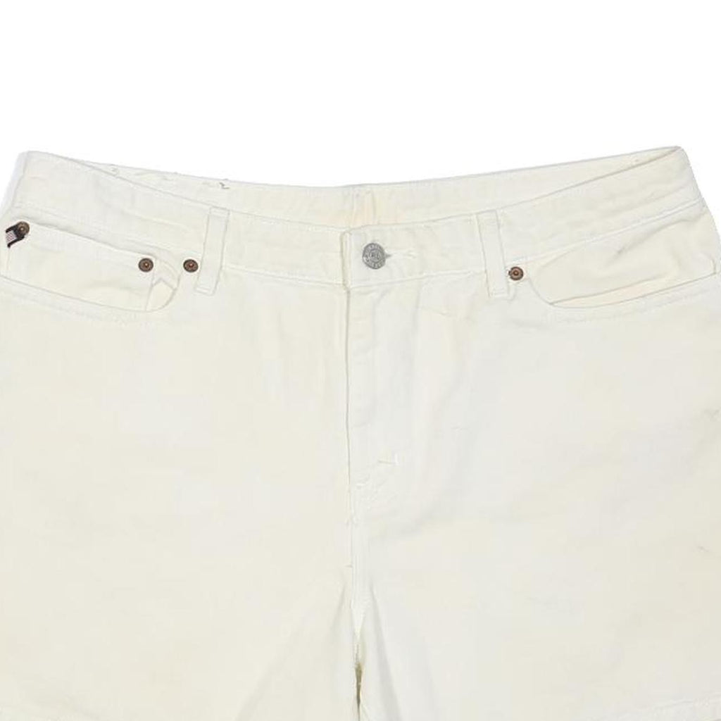 POLO RALPH LAUREN Womens Cream Cotton Blend Casual Shorts Size M W34 Stylish