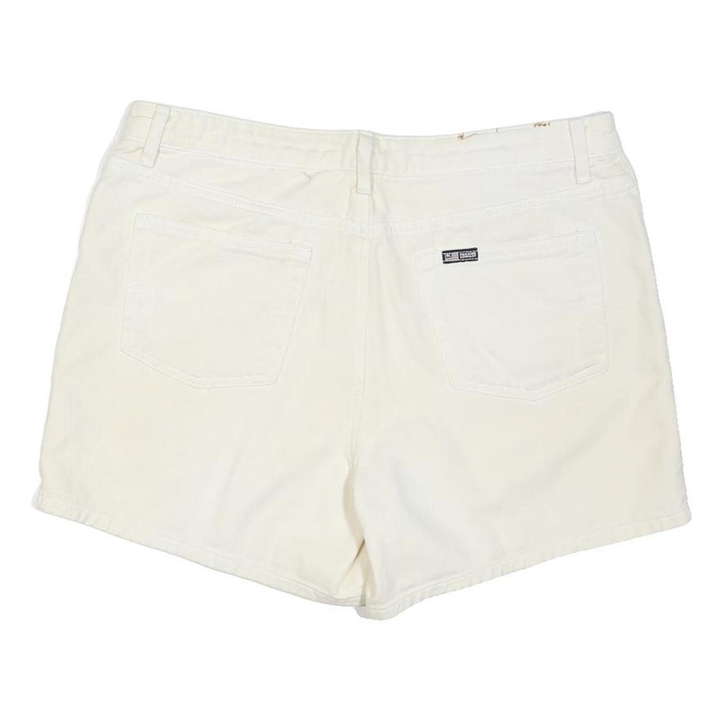 POLO RALPH LAUREN Womens Cream Cotton Blend Casual Shorts Size M W34 Stylish
