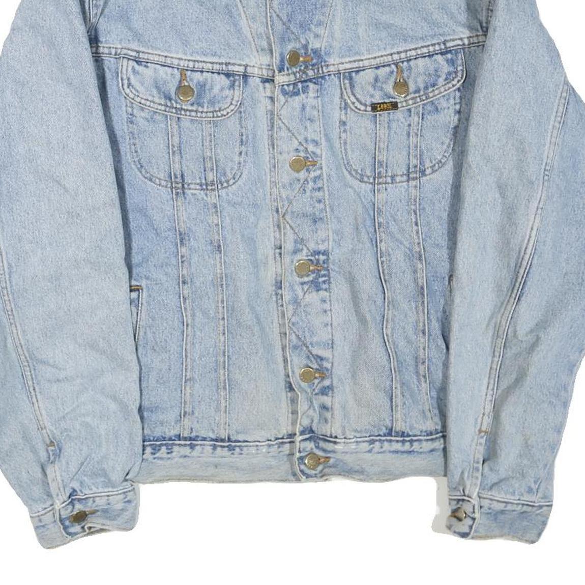 LEE Mens Blue Denim Button Jacket XL Cotton Blend Classic Vintage Style