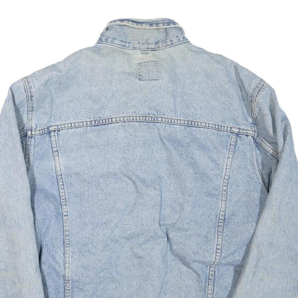 LEE Mens Blue Denim Button Jacket XL Cotton Blend Classic Vintage Style