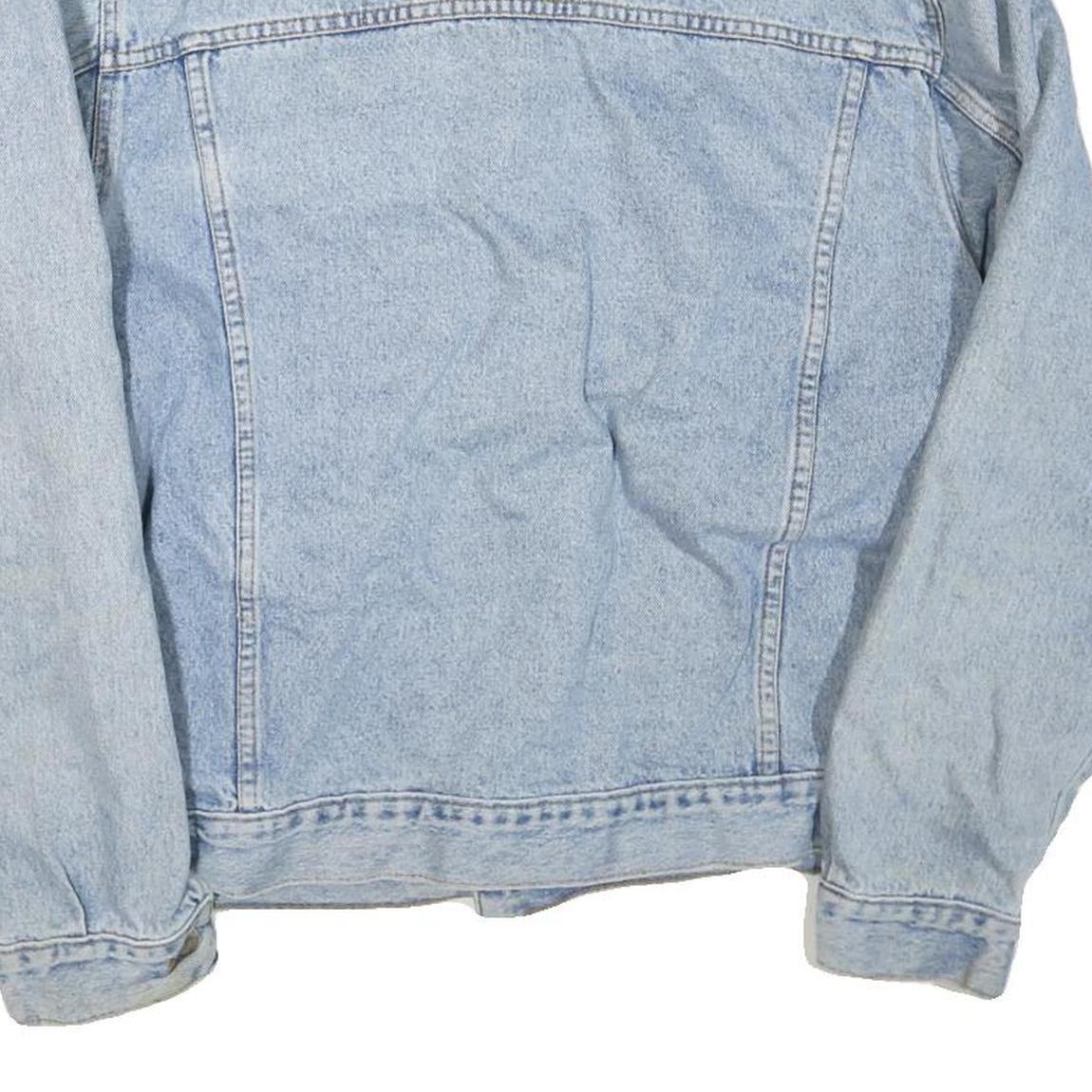 LEE Mens Blue Denim Button Jacket XL Cotton Blend Classic Vintage Style