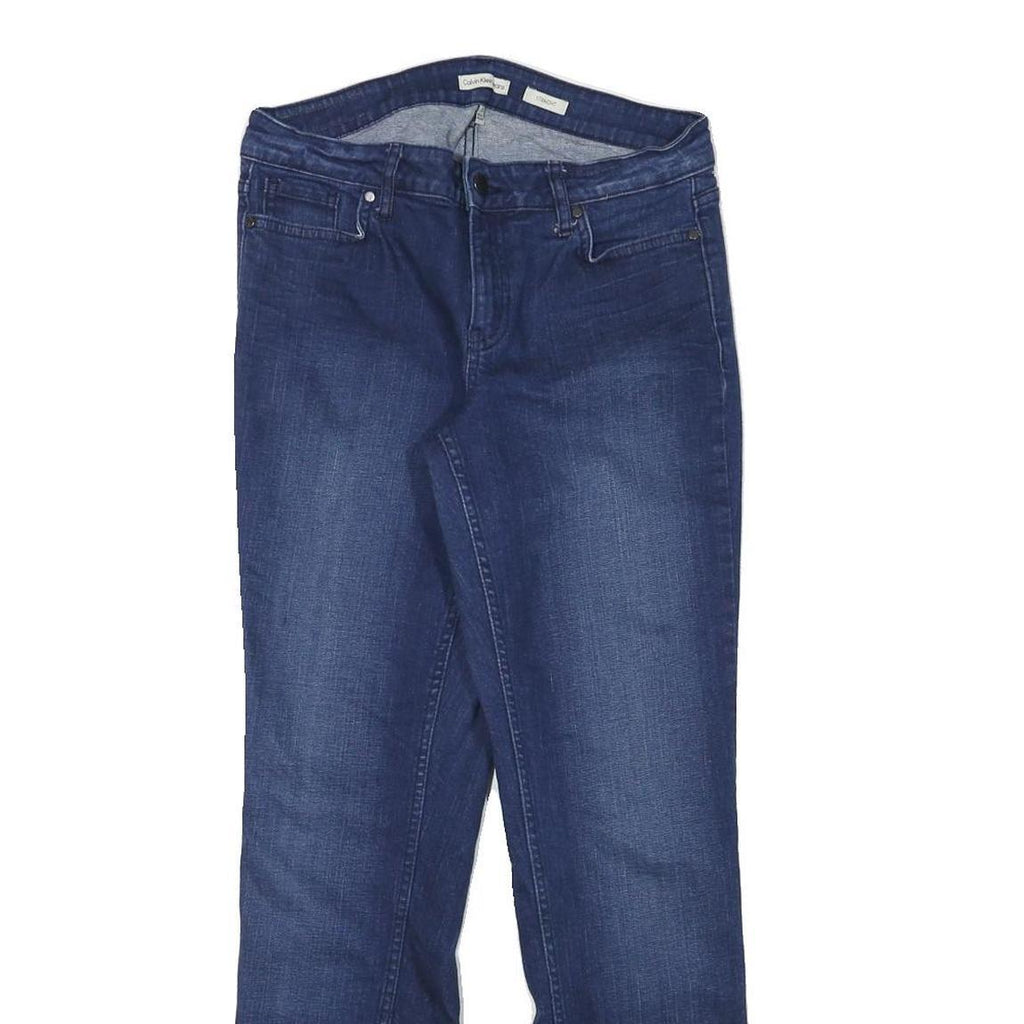 CALVIN KLEIN Womens Jeans Blue Regular Straight Denim W28 L29 Stylish Comfort
