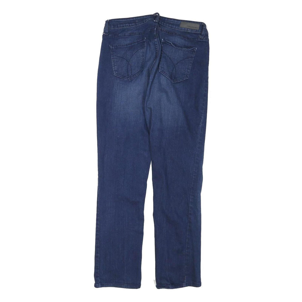CALVIN KLEIN Womens Jeans Blue Regular Straight Denim W28 L29 Stylish Comfort