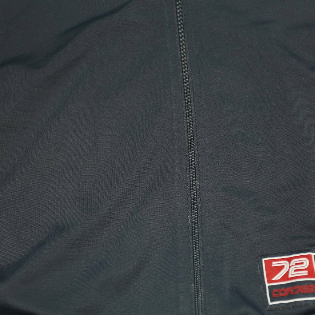 NIKE Mens Navy & Light Blue Track Jacket L Polyester Zip Contrast Stripe COR72Z