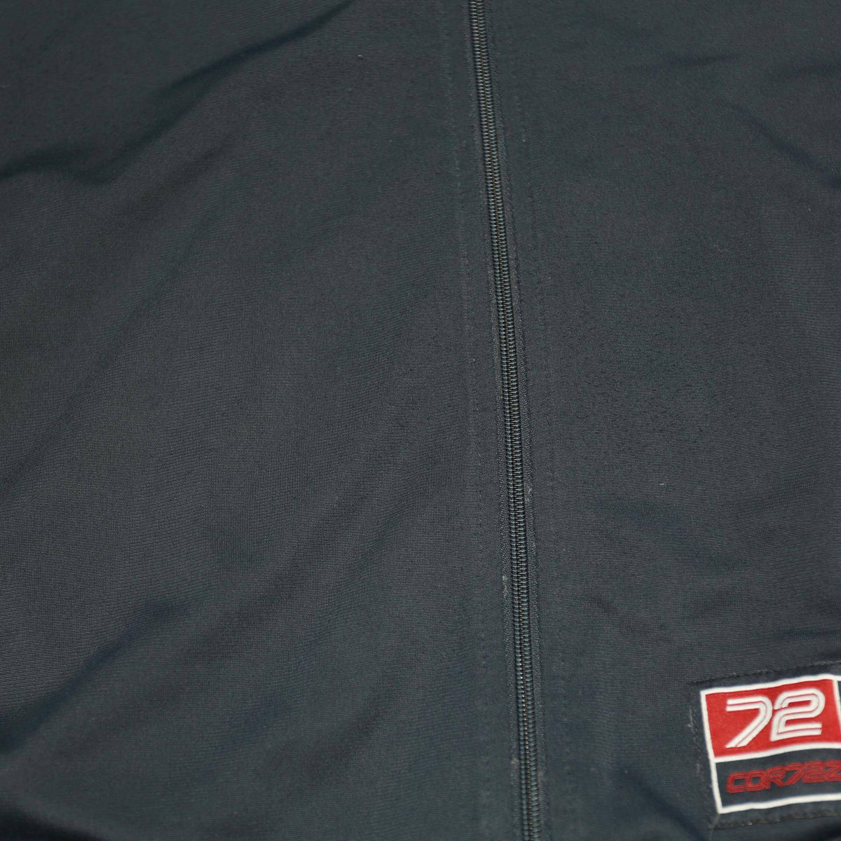 NIKE Mens Navy & Light Blue Track Jacket L Polyester Zip Contrast Stripe COR72Z