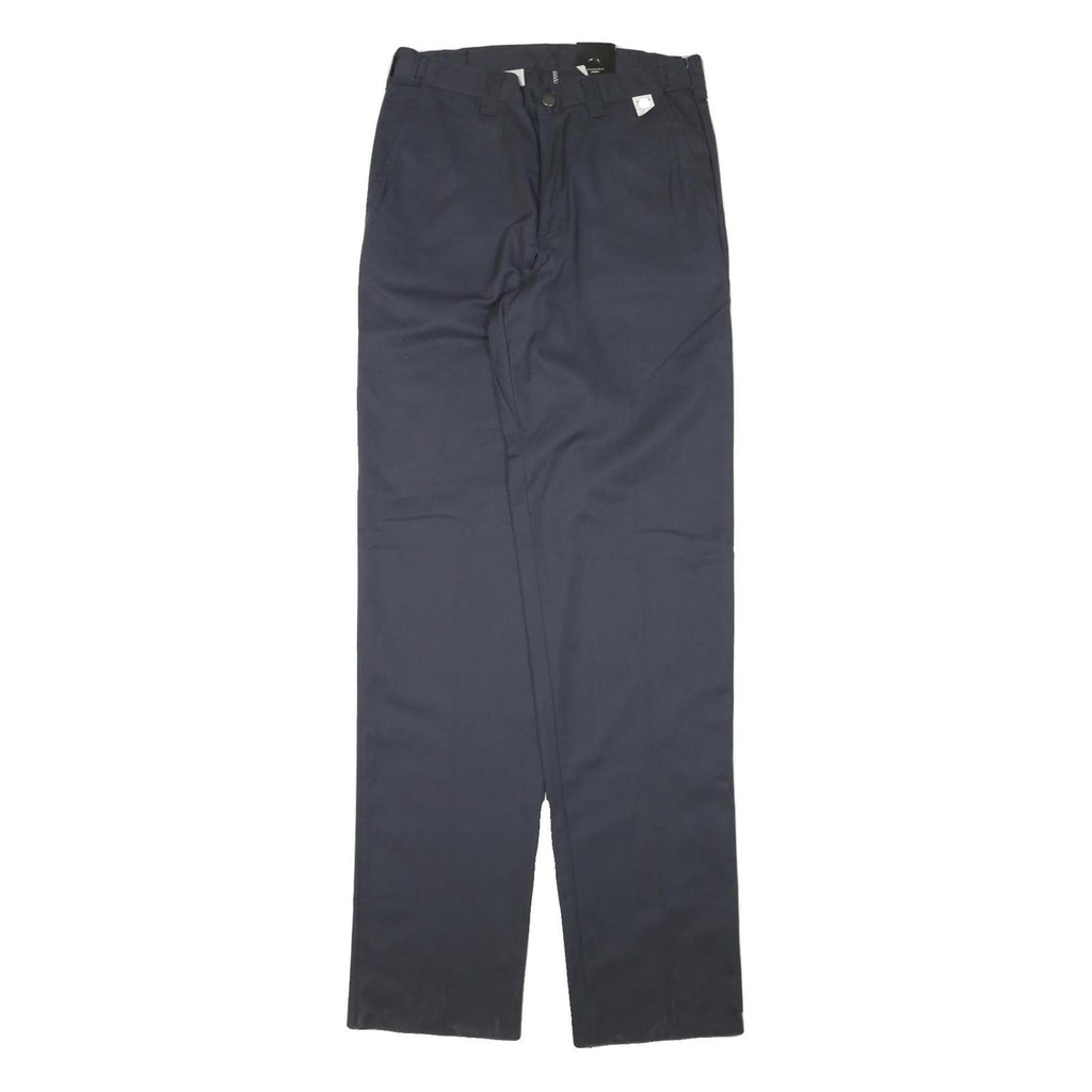 DICKIES Mens Cotton Blend Navy Regular Straight Trousers W31 L39 Workwear