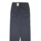 DICKIES Mens Cotton Blend Navy Regular Straight Trousers W31 L39 Workwear