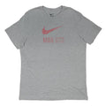 NIKE Mens Grey Man Utd Graphic T-Shirt 2XL Short Sleeve Crew Neck Cotton Blend