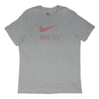 NIKE Mens Grey Man Utd Graphic T-Shirt 2XL Short Sleeve Crew Neck Cotton Blend