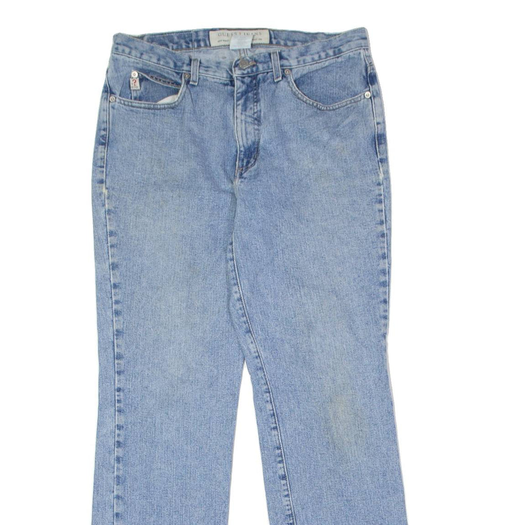 GUESS Low Rise Womens Jeans Blue Regular Bootcut Stone Wash W32 L30