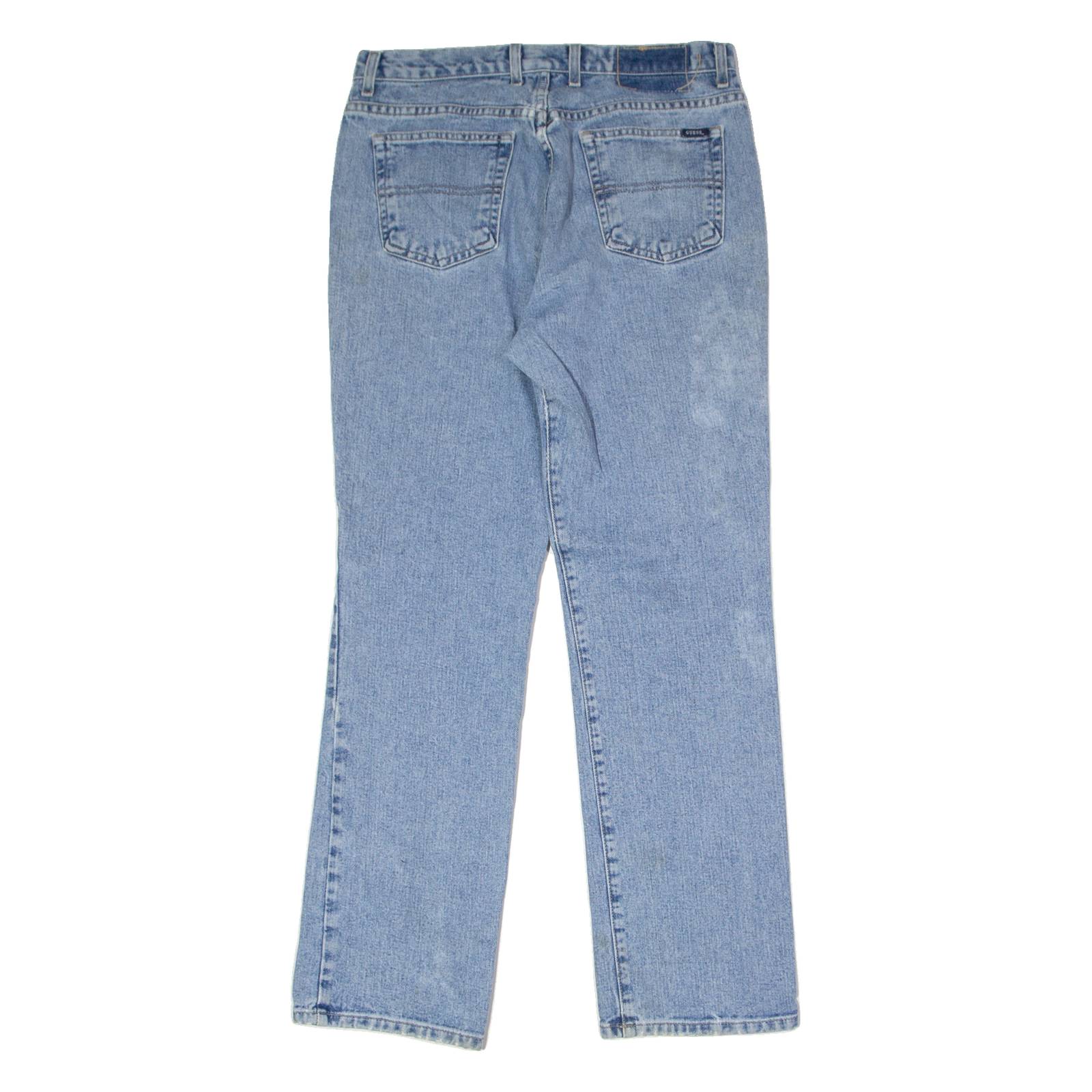 GUESS Low Rise Womens Jeans Blue Regular Bootcut Stone Wash W32 L30