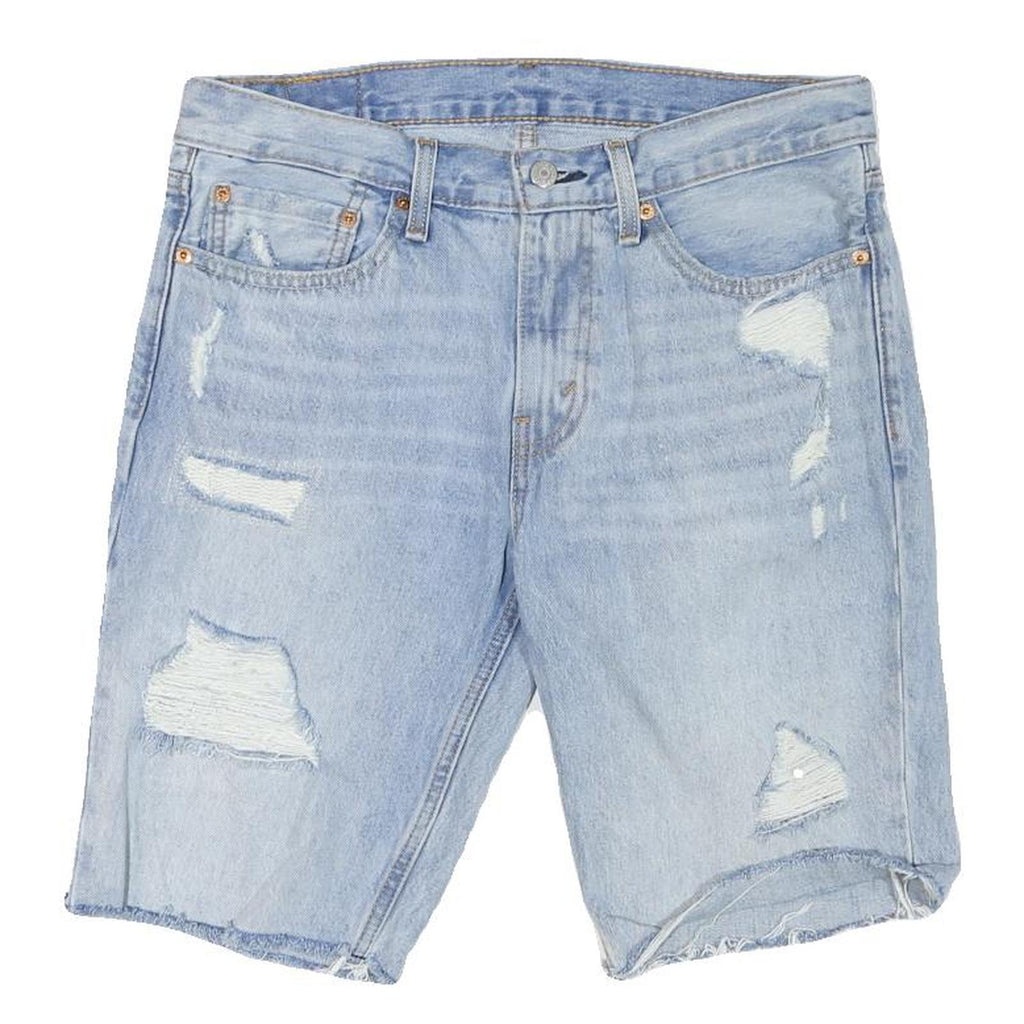 LEVI'S Womens Denim Blue Distressed Shorts M W32 Casual Cotton Blend