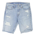 LEVI'S Womens Denim Blue Distressed Shorts M W32 Casual Cotton Blend