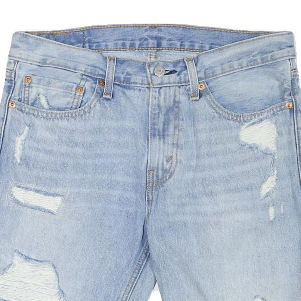 LEVI'S Womens Denim Blue Distressed Shorts M W32 Casual Cotton Blend