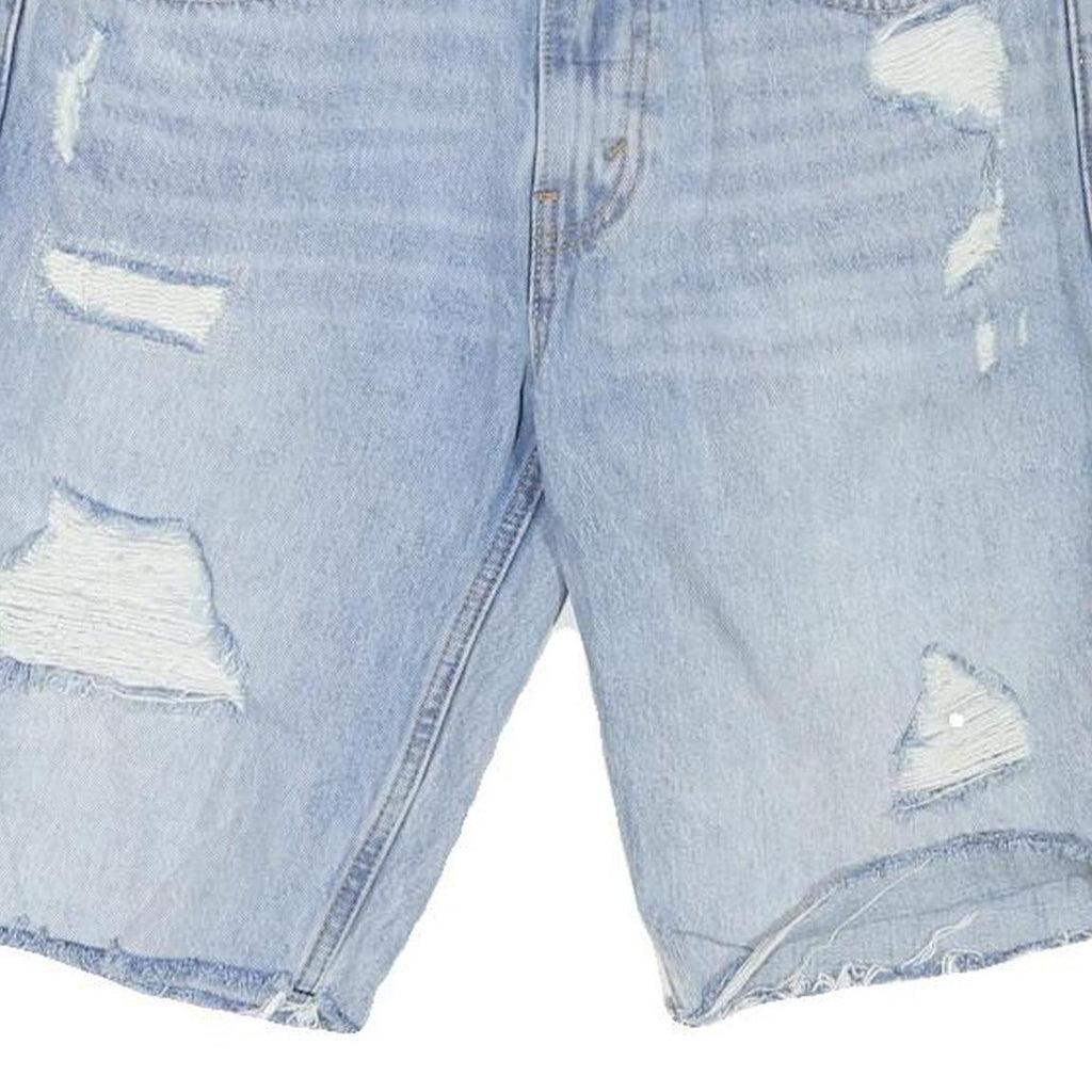 LEVI'S Womens Denim Blue Distressed Shorts M W32 Casual Cotton Blend