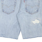 LEVI'S Womens Denim Blue Distressed Shorts M W32 Casual Cotton Blend