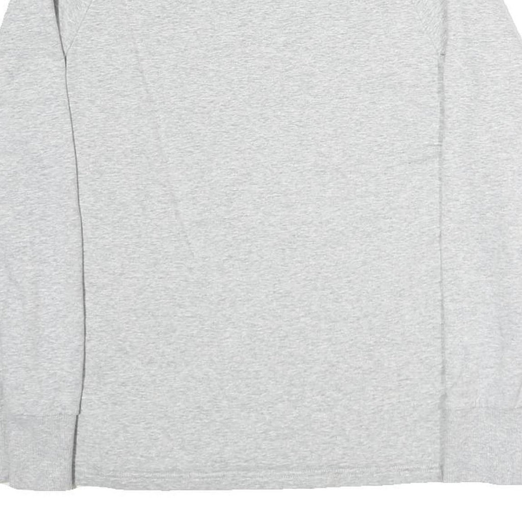 BENCH Womens Grey Cotton Blend Crew Neck Sweatshirt L Logo Light Weight Casual