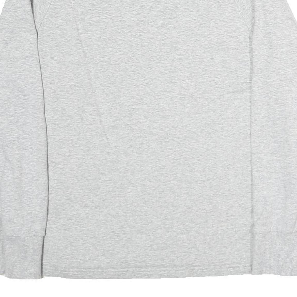 BENCH Womens Grey Cotton Blend Crew Neck Sweatshirt L Logo Light Weight Casual