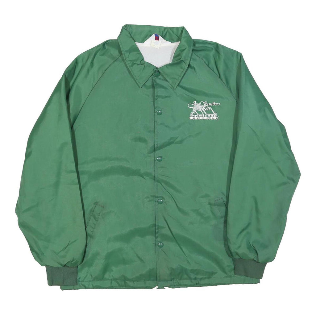 WEST ARK Mens Green Button Jacket M Polyester Plain Lightweight Casual