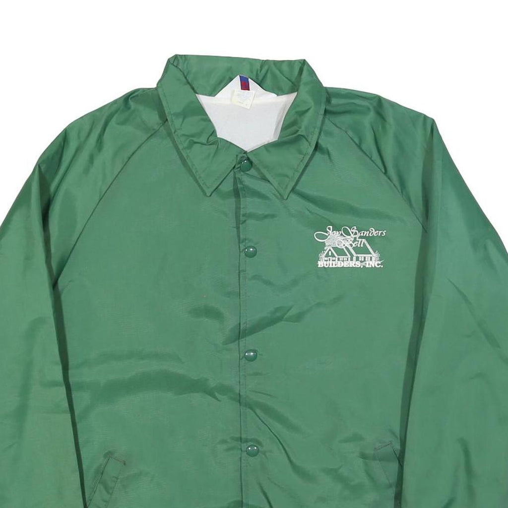 WEST ARK Mens Green Button Jacket M Polyester Plain Lightweight Casual