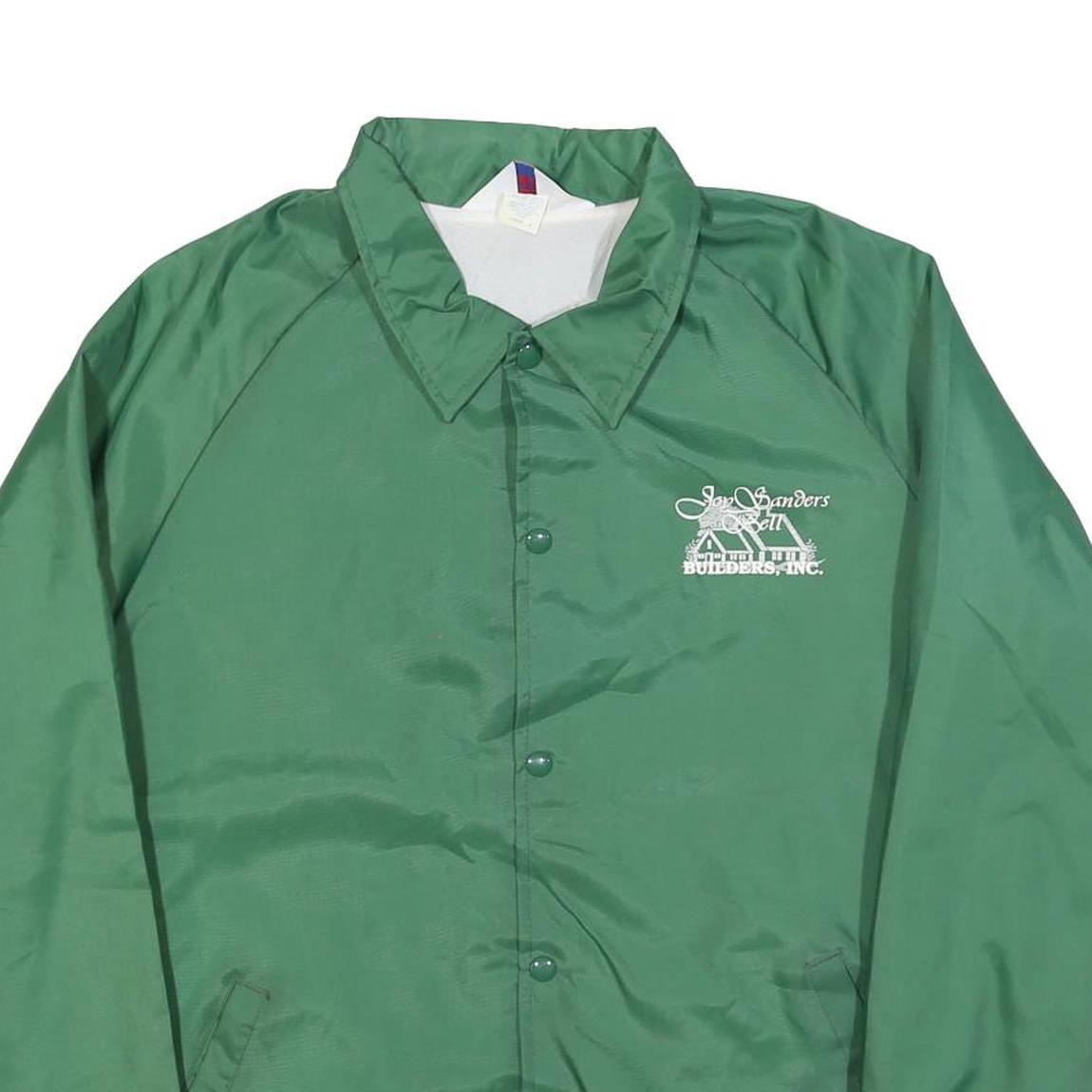 WEST ARK Mens Green Button Jacket M Polyester Plain Lightweight Casual