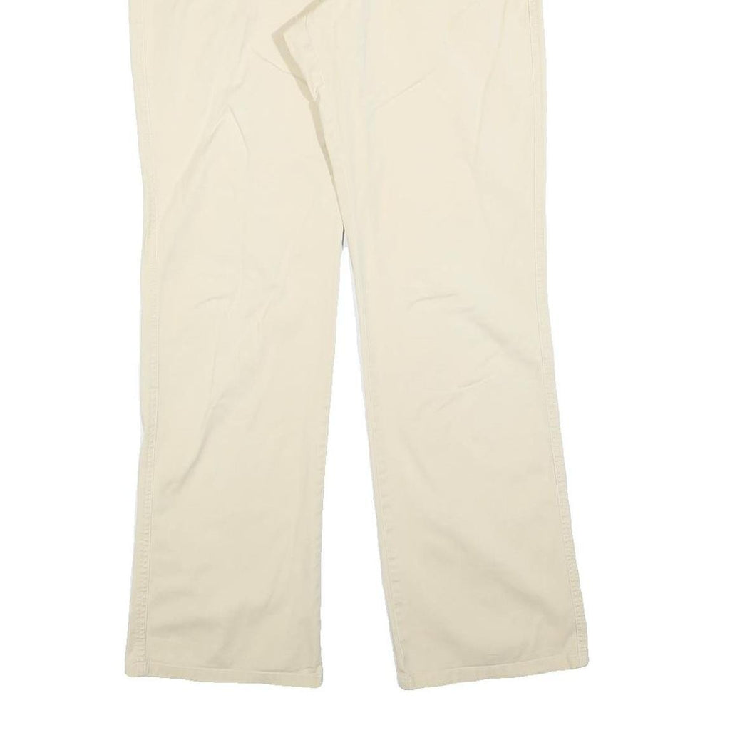BARBOUR Womens Regular Fit Beige Cotton Blend Trousers W32 L32 Classic Zip