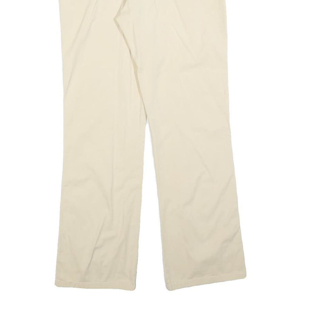 BARBOUR Womens Regular Fit Beige Cotton Blend Trousers W32 L32 Classic Zip