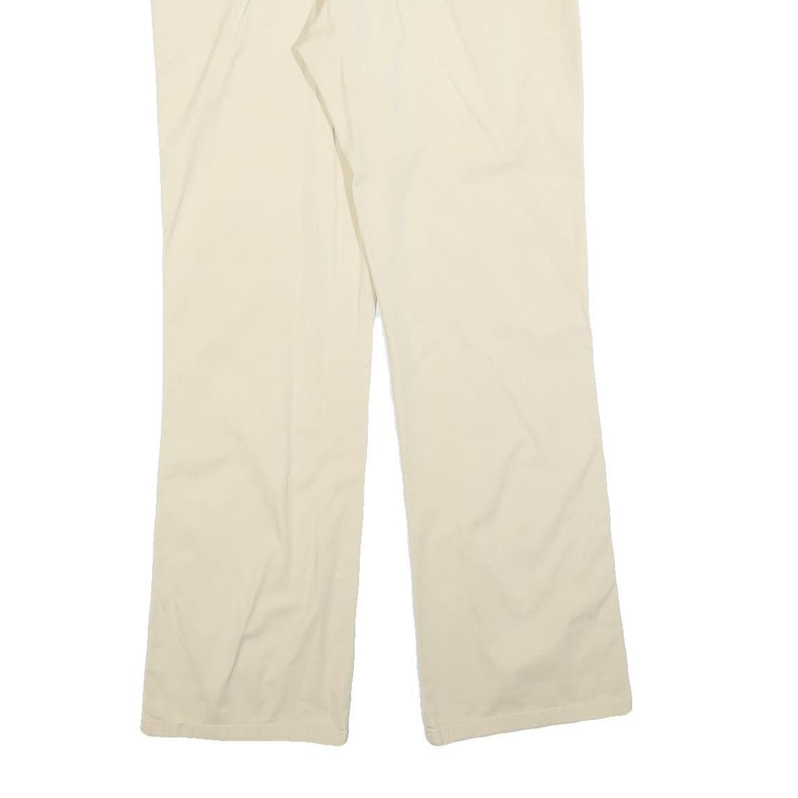 BARBOUR Womens Regular Fit Beige Cotton Blend Trousers W32 L32 Classic Zip