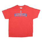 MAJESTIC Mens Red Angels Graphic T-Shirt XL Short Sleeve Crew Neck Casual