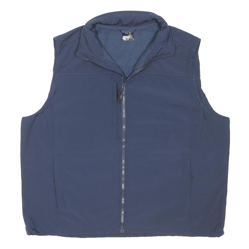 REGATTA Mens Blue Outdoor Jacket 4XL Polyester Blend Zip Pocket Casual Large