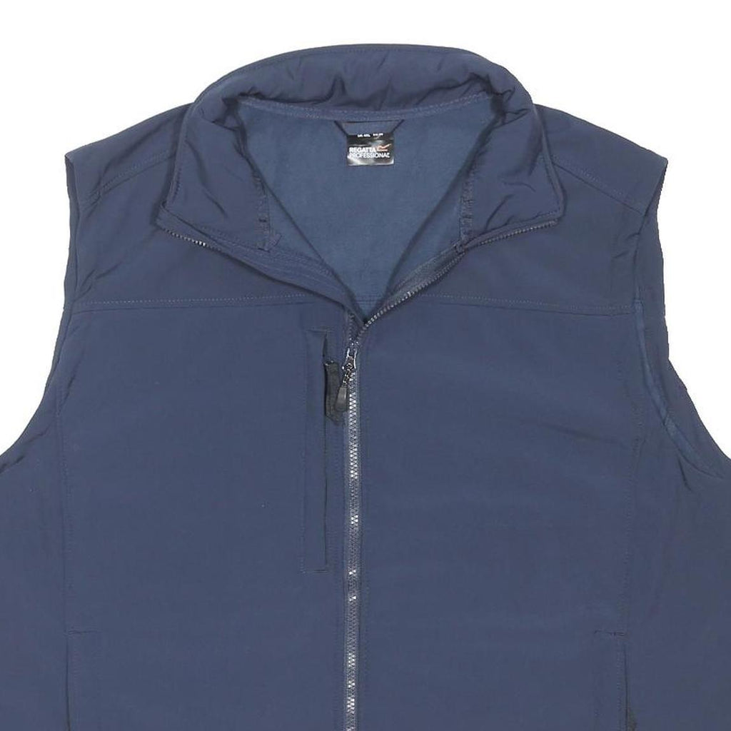 REGATTA Mens Blue Outdoor Jacket 4XL Polyester Blend Zip Pocket Casual Large