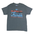 NBA Mens Grey Oklahoma City Thunder Graphic T-Shirt L Crew Neck Short Sleeve