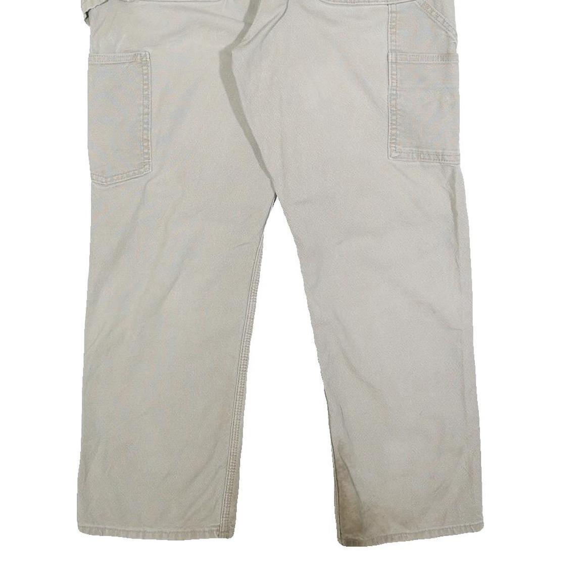 CARHARTT Mens Cotton Blend Beige Relaxed Fit Straight Leg Trousers W33 L27