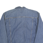 LEE Womens Blue Denim Button Jacket L Cotton Blend Classic Workwear Style