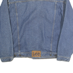 LEE Womens Blue Denim Button Jacket L Cotton Blend Classic Workwear Style