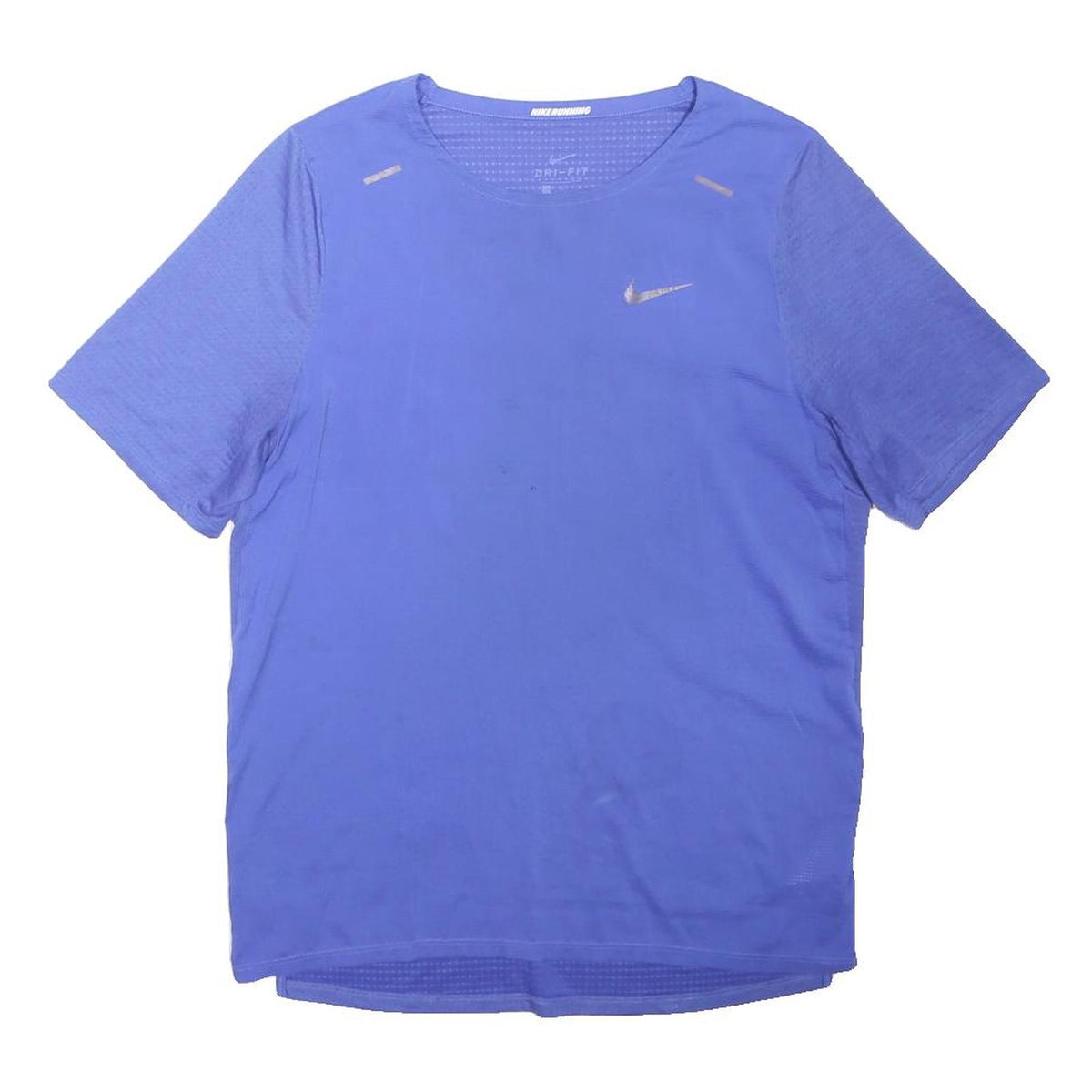 NIKE Mens Blue Running T-Shirt M Short Sleeve Crew Neck Dri-Fit Lightweight