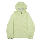 CARHARTT Womens Green Hooded Nylon Jacket S Plain Zip Casual Outerwear