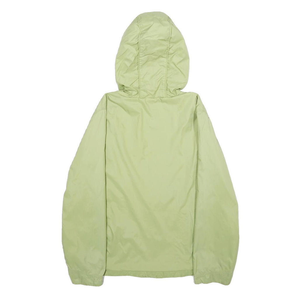 CARHARTT Womens Green Hooded Nylon Jacket S Plain Zip Casual Outerwear