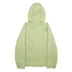 CARHARTT Womens Green Hooded Nylon Jacket S Plain Zip Casual Outerwear
