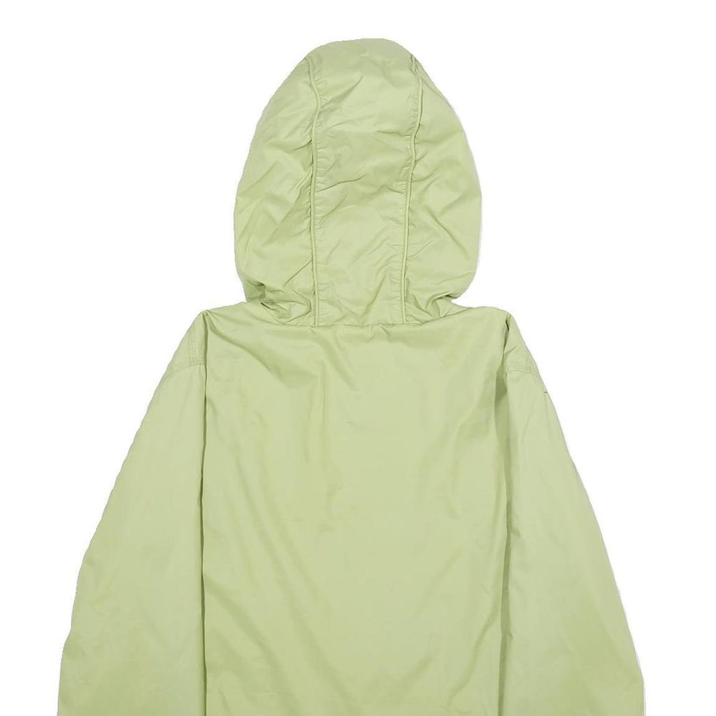 CARHARTT Womens Green Hooded Nylon Jacket S Plain Zip Casual Outerwear