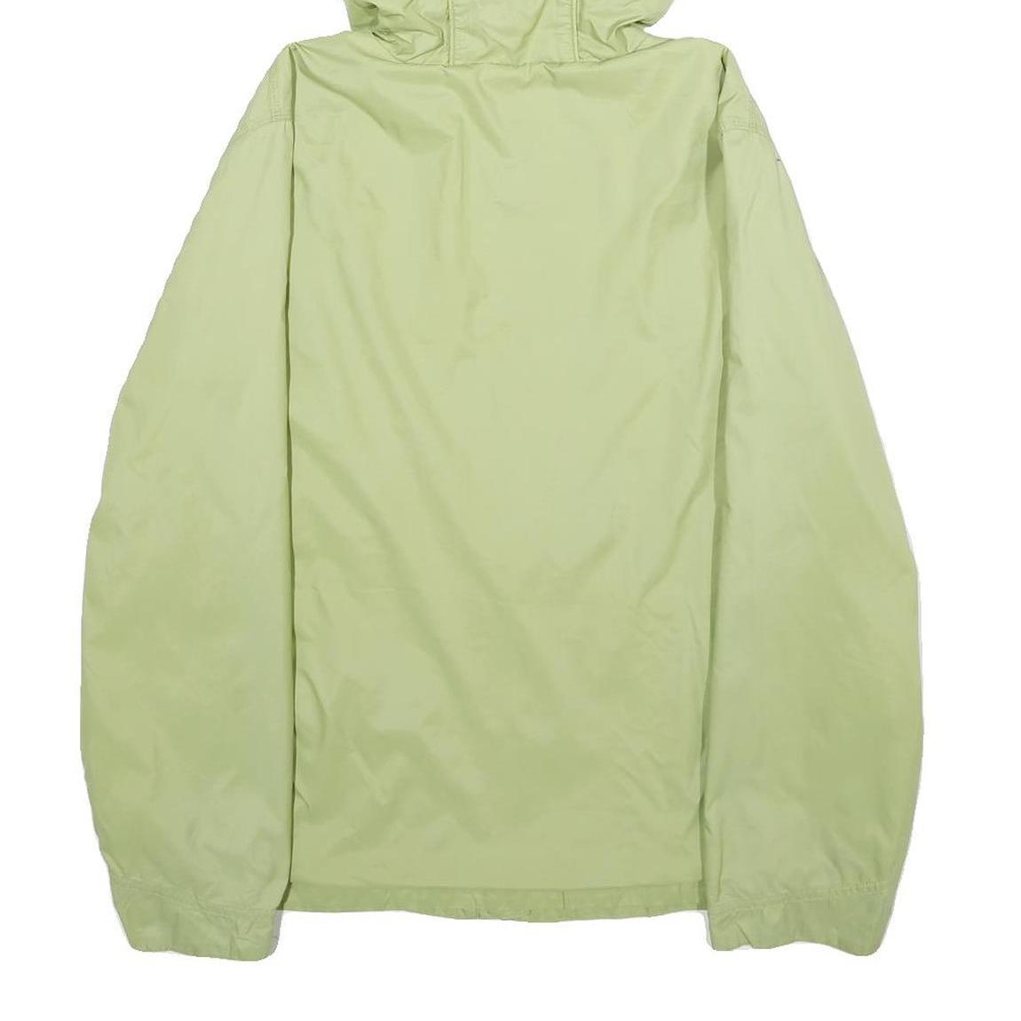 CARHARTT Womens Green Hooded Nylon Jacket S Plain Zip Casual Outerwear