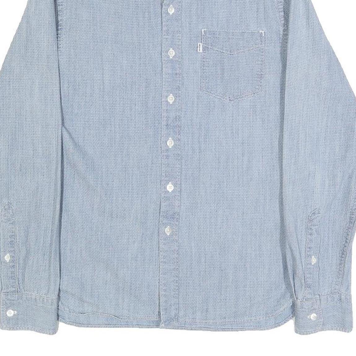 LEVI'S Mens Blue Cotton Shirt S Casual Long Sleeve Button Pocket